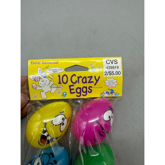 10 Crazy Eggs Easter Unlimited Plastic Snaps Together Bright Colors READ NEW - Picture 2 of 4